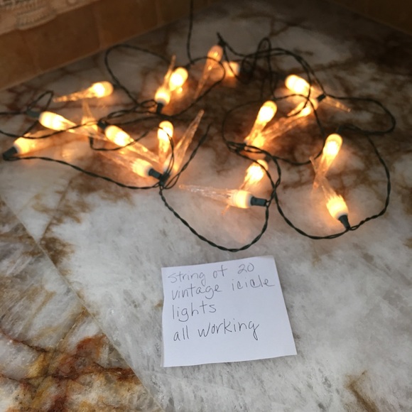 Warm White Icicle String Lights - Picture 6 of 8